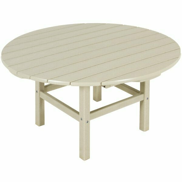 Polywood 38'' Sand Round Conversation Table 633RCT38SA